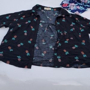 Cropped pi apple button up